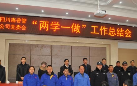 2017年1月20日，公司党委隆重召开“两学一做”工作总结会。
